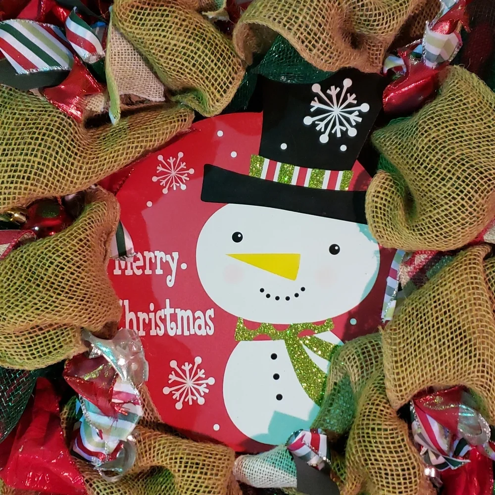 Snowman Christmas Wreath